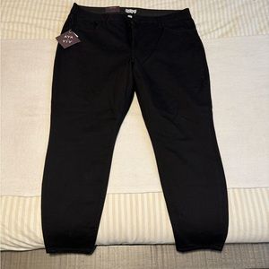 Ava & Viv High Rise Stretch Black Skinny Jeans size 22W